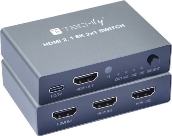 Techly IDATA HDMI-2138KT, HDMI, Grå, 60 Hz, 2 m, 480p, 576p, 1080p, 2160p, 4320p, 48 Gbit/s