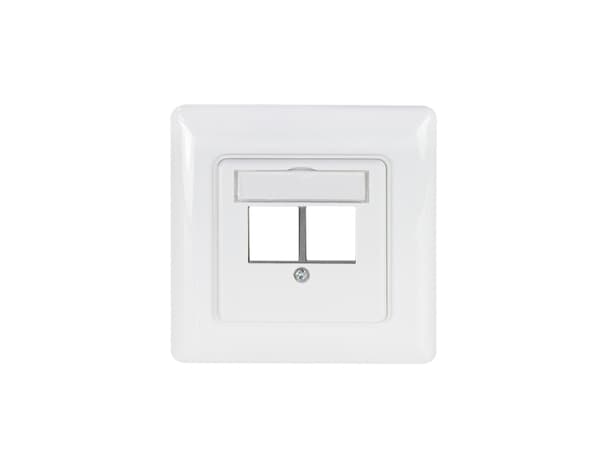 LogiLink uppoasennusrasia Keystone-moduuleille, 2-jakoinen, signaalinvalkoinen (samanlainen kuin RAL 9003), design-yhteensopiva, 2 Keystone-moduulill