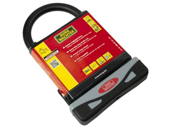 BURG-WÄCHTER 1600 HB 170/210, U-lås, Svart, Grå, Plastikk, Nøkkel, 1,52 kg, 2 stykker