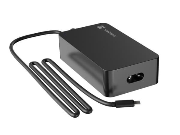 STRØMFORSYNINGSLADER NATEC GRAYLING USB-C 45W FOR BÆRBARE PC-ER, NETTbrett, TELEFON