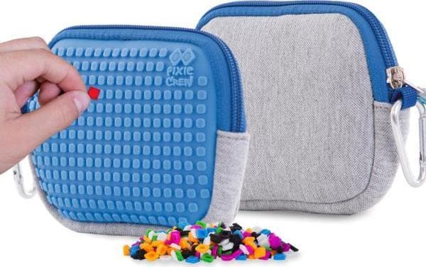 PIXIE Zip Pouch, Toalettveske, PIXIE CREW, Grå, Blå Panel