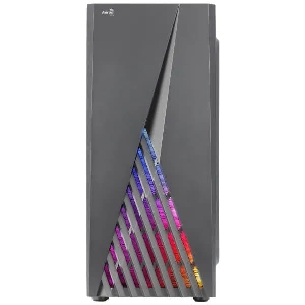 Aerocool PGS Delta - Mid tower - ATX - genomskinlig sidopanel (akryl) - ingen strömförsörjning (ATX) - svart - USB/ljud
