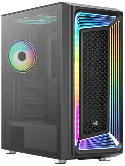 Aerocool Interstellar, Midi Tower, PC, Musta, ATX, mikro ATX, Mini-ITX, ABS, 16,3 cm musta