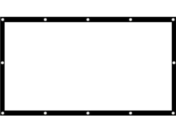 Projektorskjerm Maclean, 84", 177x99cm, 25mm kant 16:9, kroker for oppspenning, MC-980