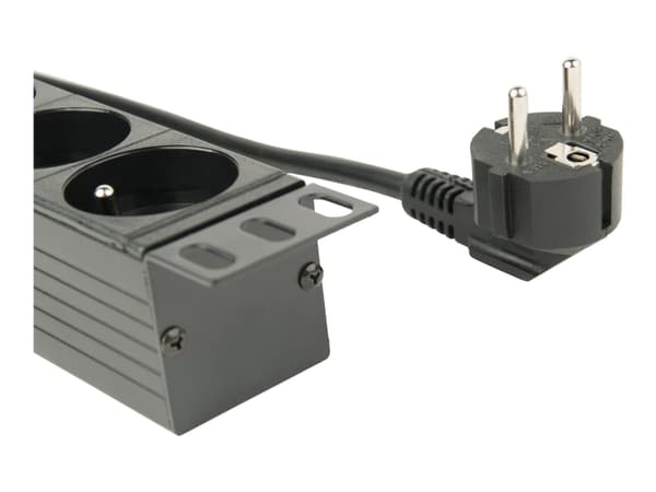 EnerGenie EG-PDU-014-F - Strømfordelerenhet (kan monteres i rack) - AC 250 V - 3680 watt - utgangskontakter: 8 (8 x strøm) - 1U - 3 m kabel