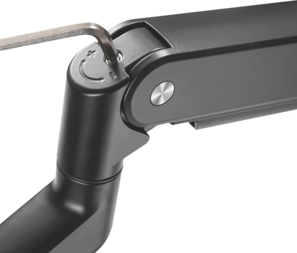 Ultradesk Branch Double, Clamp/Grommet, 20 kg, 81,3 cm (32"), 100 x 100 mm, Høydejustering, Sort