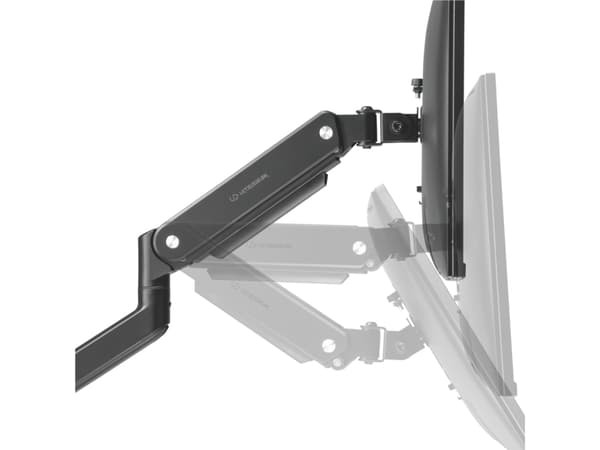 Ultradesk Branch Single, Clamp/Grommet, 10 kg, 81,3 cm (32"), 100 x 100 mm, Høydejustering, Sort