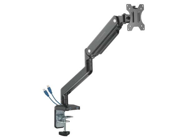 Ultradesk Branch Single, Clamp/Grommet, 10 kg, 81,3 cm (32"), 100 x 100 mm, Høydejustering, Sort Sort