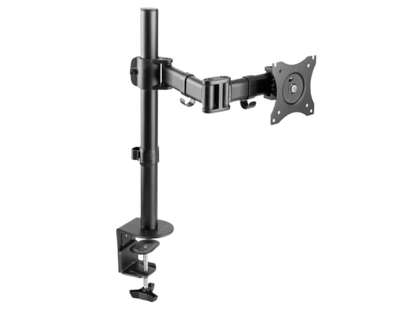 Ultradesk Skeleton Single, Clamp/Grommet, 8 kg, 68,6 cm (27"), 100 x 100 mm, Höjdjustering, Svart