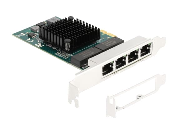 DeLOCK 88207, PlayStation Network, RJ-45, Hunkjønn, PCIe 2.0, Grå, PC Grå