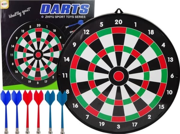 LeanToys Dartsköld med magnetiska dartpilar 6 delar