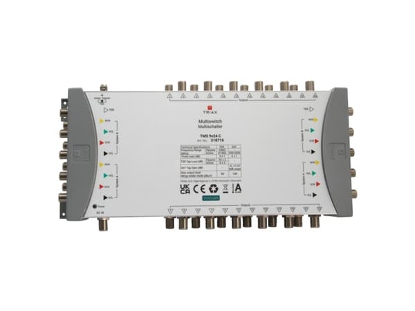 Triax 318716, 9 innganger, 24 utganger, 950 - 2200 MHz, 47 - 862 MHz, 1.0, 2.0, 90 - 99 dBµV