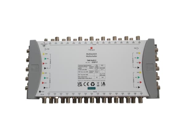 Triax 318717, 9 innganger, 32 utganger, 950 - 2200 MHz, 47 - 862 MHz, 1.0, 2.0, 15 - 20 V