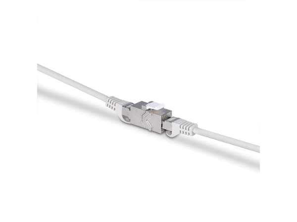 Lindy 60188, Flat, Metallisk, RJ-45, RJ-45, Hunkjønn, Hunkjønn
