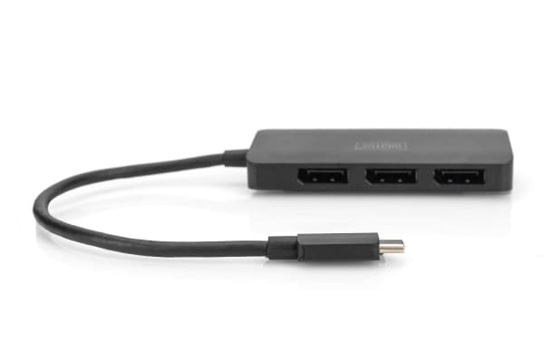 DIGITUS MST Hub - Linjedelare för video - USB-C - 3 x DisplayPort - skrivbordsmodell