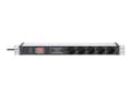Miniatyrbilde 1 av 5: DIGITUS - Strømfordelerenhet (kan monteres i rack) - AC 230 V - 3600 VA - enkeltfase - inngang: power CEE 7/7 - utgangskontakter: 5 (power CEE 7/3) -