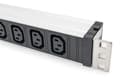 Miniatyrbilde 5 av 5: DIGITUS - Strømfordelerenhet (kan monteres i rack) - AC 230 V - 2300 VA - enkeltfase - inngang: IEC 60320 C14 - utgangskontakter: 9 (power IEC 60320