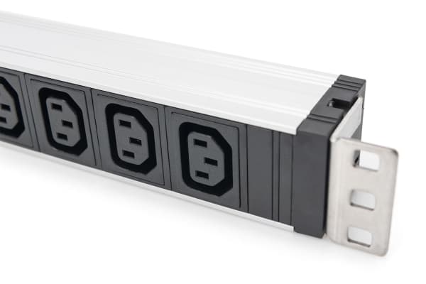 DIGITUS - Strømfordelerenhet (kan monteres i rack) - AC 230 V - 2300 VA - enkeltfase - inngang: IEC 60320 C14 - utgangskontakter: 9 (power IEC 60320
