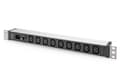 Miniatyrbilde 2 av 5: DIGITUS - Strømfordelerenhet (kan monteres i rack) - AC 230 V - 2300 VA - enkeltfase - inngang: IEC 60320 C14 - utgangskontakter: 9 (power IEC 60320