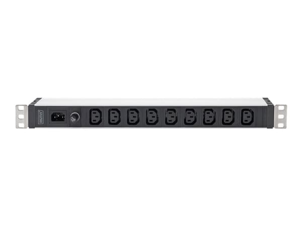 DIGITUS - Strømfordelerenhet (kan monteres i rack) - AC 230 V - 2300 VA - enkeltfase - inngang: IEC 60320 C14 - utgangskontakter: 9 (power IEC 60320