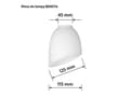 Miniatyrbilde 4 av 5: Activejet 5901443121329, Lampeskjerm, Hvit, Glass, Lampa BENITA, Soverom, Spise rom, Hjemme kontor, Stue, Kontor, 260 mm
