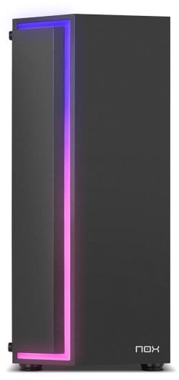 NOX Infinity Gamma, Midi Tower, PC, Svart, ATX, ITX, micro ATX, Stål, Multi Svart