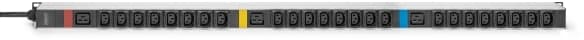DIGITUS - Strømfordelingslist - 16A - AC 230 - 400 V - 4000 watt - 11000 VA - 3-faset - inngang: IEC 60309 - utgangskontakter: 27 (3 x IEC 60320 C19,