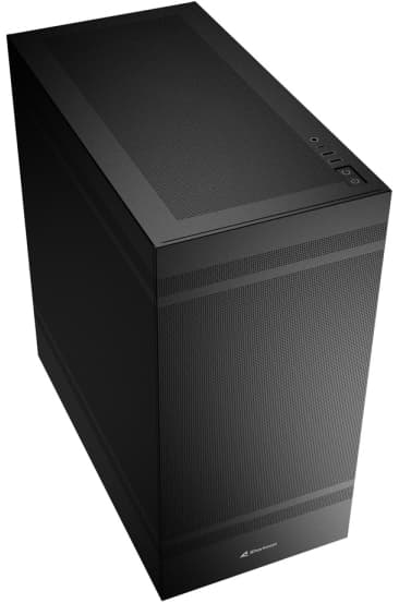 Sharkoon Rebel C50 - ATX-hölje - ingen strömförsörjning - svart - USB/ljud