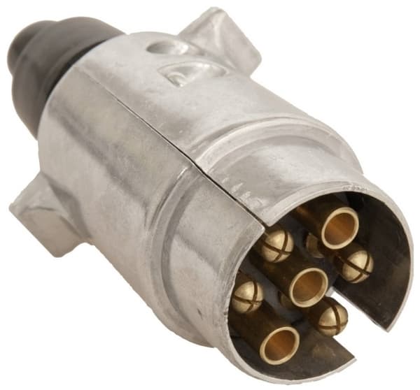 HP Autozubehör 28430 Anhænger stik [7-polet stikdåse - 7-polet stik] Aluminium