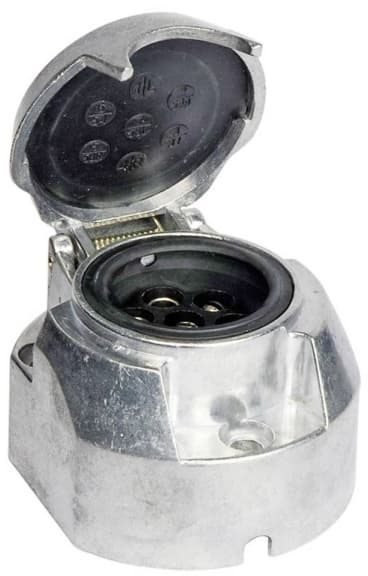 HP Autozubehör 28431 Perävaunupistorasia [7-nastainen pistorasia - 7-nastainen pistoke] Alumiini