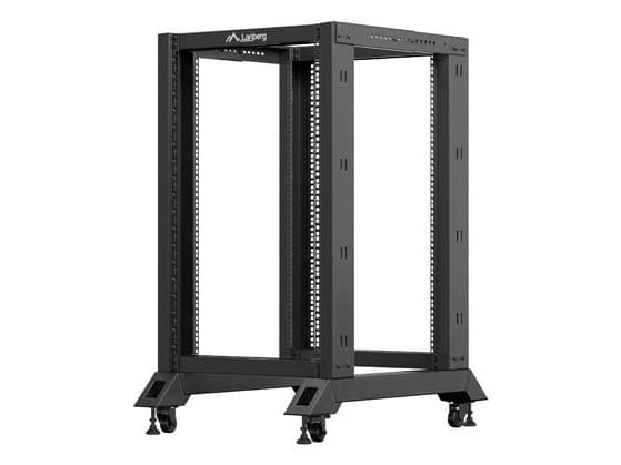 Lanberg - Rack åpen ramme - 600x800 mm - RAL 9004 - 18U - 19"