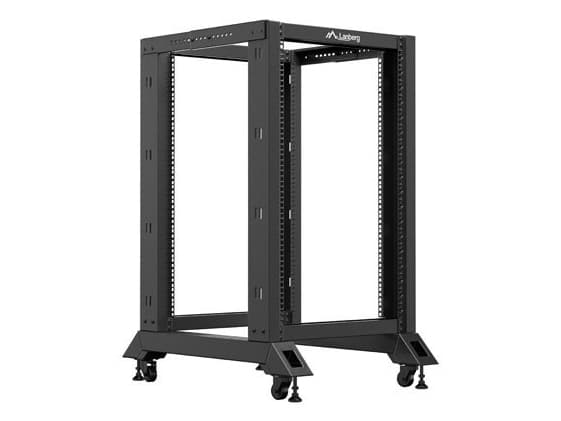 Lanberg - Rack åpen ramme - 600x800 mm - RAL 9004 - 18U - 19"