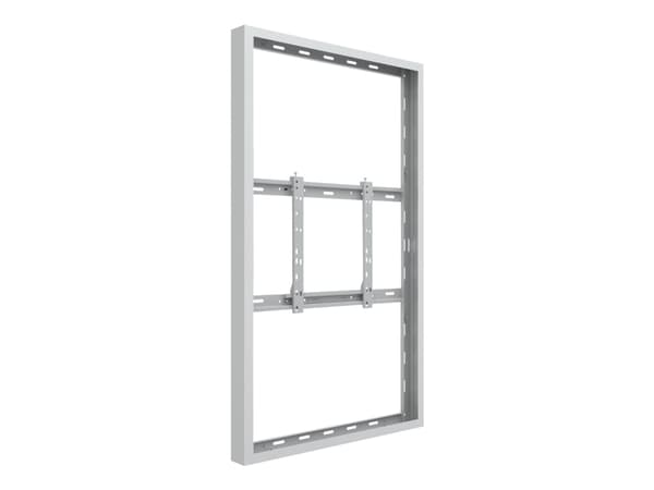 Multibrackets M Pro Series - Innhegning - lav profil - for digitalsignerings-LCD-panel - medium - låsbar - stål - hvit - skjermstørrelse: 65" - veggm