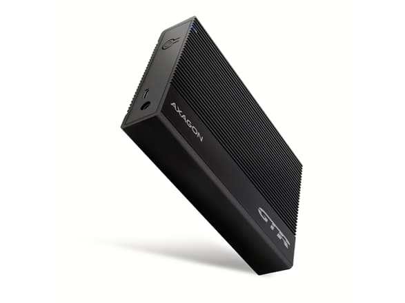 AXAGON EE35-GTR USB-C 3.2 Gen 1 - SATA 6G, 3,5" ulkoinen kiintolevykotelo, kylkipintainen - musta