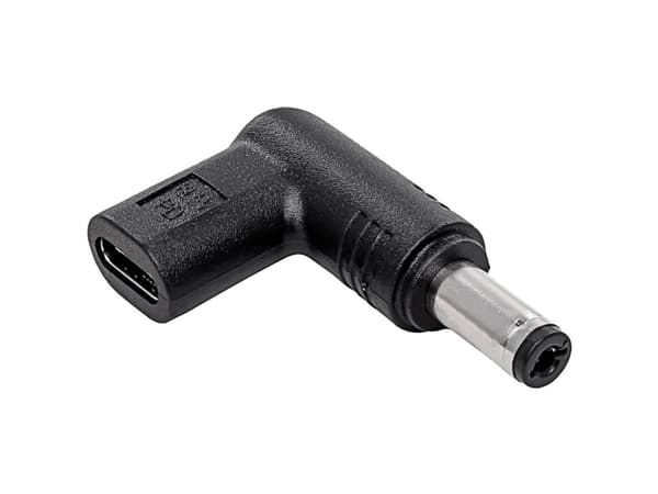 Akyga AK-ND-C02, USB-C, 5.5 x 2.1 mm, Sort