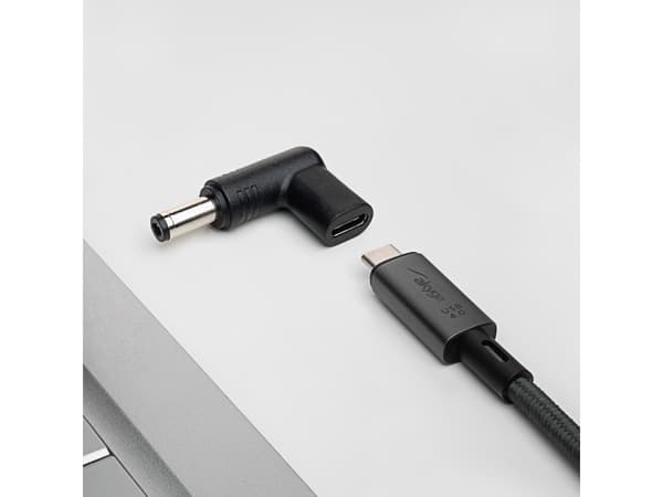 Akyga AK-ND-C02, USB-C, 5.5 x 2.1 mm, Sort