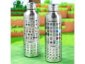 Miniatyrbilde 5 av 5: Paladone Minecraft Metal Water Bottle, 500 ml, Daglig bruk, Rustfritt stål, Rustfritt stål, Skrulokk, Rustfritt stål