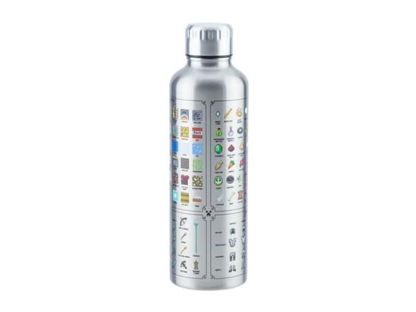 Paladone Minecraft Metal Water Bottle, 500 ml, Daglig bruk, Rustfritt stål, Rustfritt stål, Skrulokk, Rustfritt stål