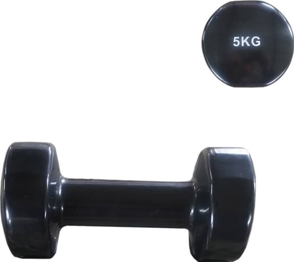 Sportech Hantel vinyl 5kg svart
