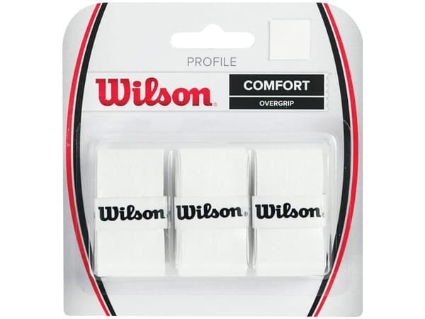 Wilson Profile Overgrip wrap, hvit, 3 stk