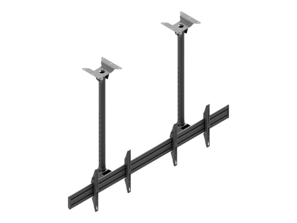 EDBAK MBV2155-L - Monteringssett (takmontering) - landskap - for 2 LCD/plasma-paneler - menybrett - aluminium - svart - skjermstørrelse: 50"-57" Sort