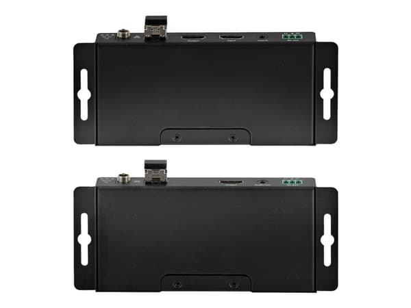 StarTech.com 4K HDMI over Fiber Extender Kit, 4K 60Hz up to 3300ft/1km (Single Mode) or 1000ft/300m (Multimode) LC Fiber Optic, HDR/HDCP, Audio/RS232