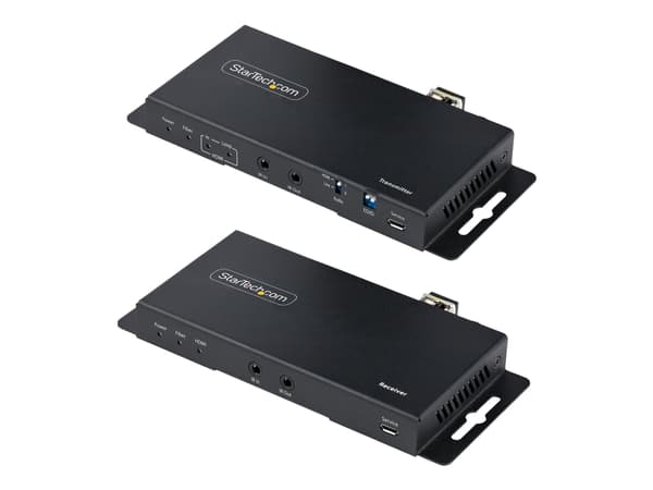 StarTech.com 4K HDMI over Fiber Extender Kit, 4K 60Hz up to 3300ft/1km (Single Mode) or 1000ft/300m (Multimode) LC Fiber Optic, HDR/HDCP, Audio/RS232