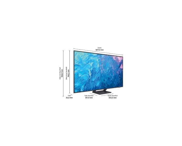 Samsung GQ75Q70CAT - 75" Diagonal klass Q70C Series LED-bakgrundsbelyst LCD-TV - QLED - Smart TV - Tizen OS - 4K UHD (2160p) 3840 x 2160 - HDR - Quan