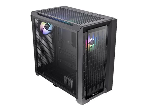Thermaltake CTE C750 TG ARGB - FT - utökad ATX - genomskinlig sidopanel (härdat glas) - ingen strömförsörjning (PS/2) - svart - USB/ljud Svart