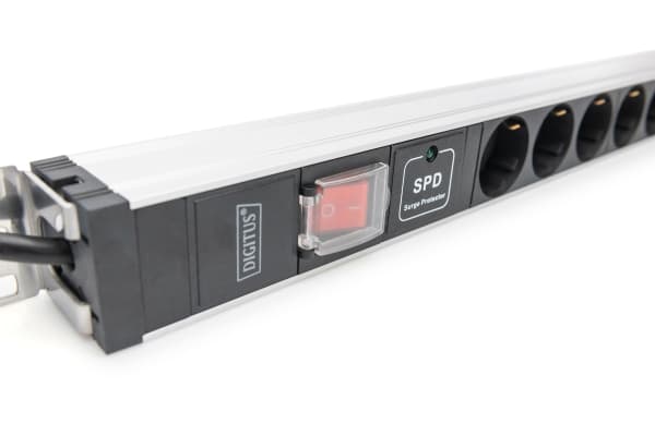 DIGITUS - Kraftdistributionsenhet (kan monteras i rack) - AC 230 V - 3600 VA - 1-fas - ingång: power CEE 7/7 - utgångskontakter: 12 (power CEE 7/3) -