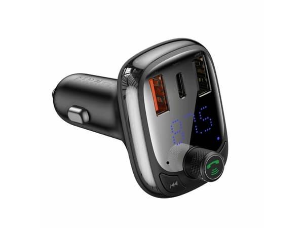 Baseus CCMT000101, Digital, FM, 87,5 - 108 MHz, LED, Bluetooth, USB Type-A, USB Type-C