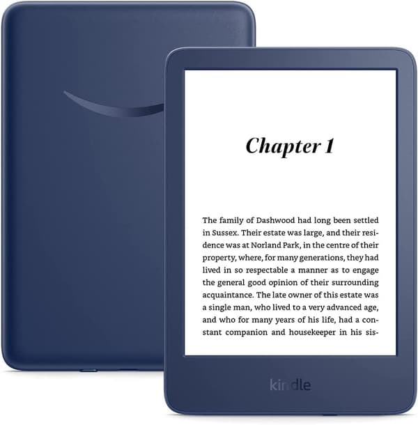 Amazon - Kindle (2022 release) 6 High-Res Denim, with Ads Blå