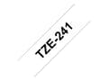 Miniatyrbild 3 av 5: Brother TZe-241 - Standardlim - svart på vitt - Rulle (1,8 cm x 8 m) 1 kassett(er) bandlaminat - för Brother PT-P750; P-Touch PT-1880, D450, D460, D6