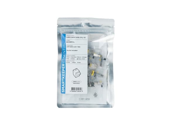 Smartkeeper NC03P1YL, Portblokker, RJ-45, Gult, 1 stykker, Polybag, 130 mm